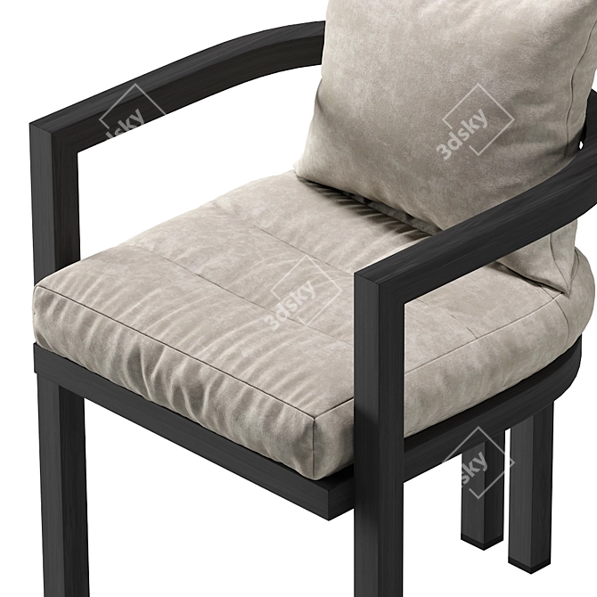 Palermo Outdoor Dining Chair: Stylish and Durable Seating Solution 3D model image 4