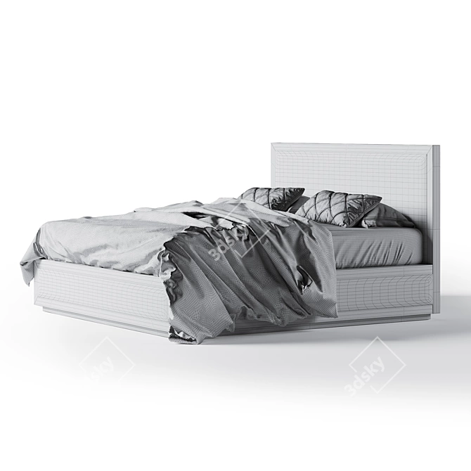 Mid-Century inspired Kempton platform bed 3D model image 5