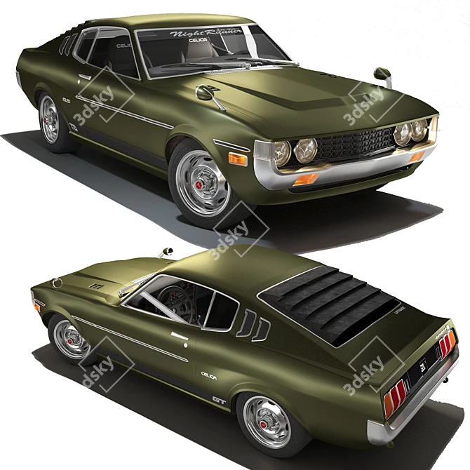 Sleek Toyota Celica Liftback: 3D-Modeled & High-Res Textures 3D model image 2