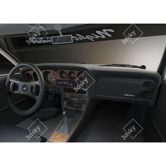 Sleek Toyota Celica Liftback: 3D-Modeled & High-Res Textures 3D model image 8