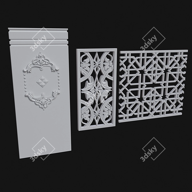 Elegant Plaster 3D Model 3D model image 2