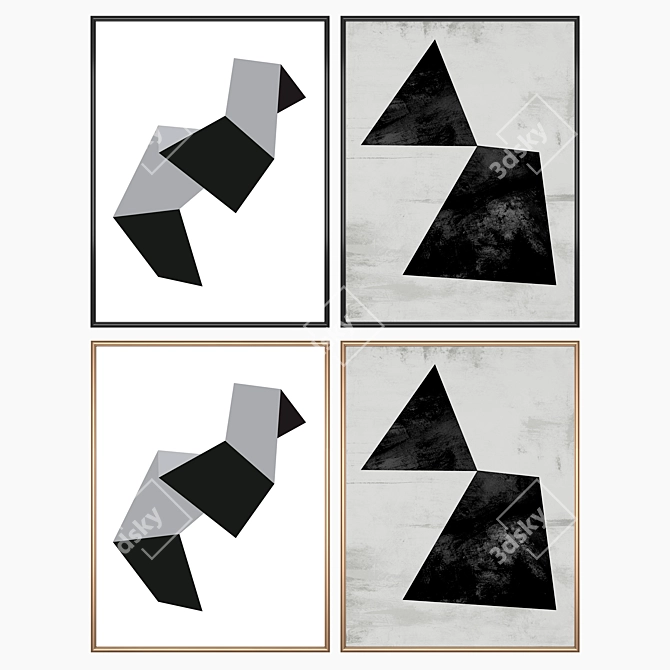 Abstract Wall Art Set 2112 3D model image 2