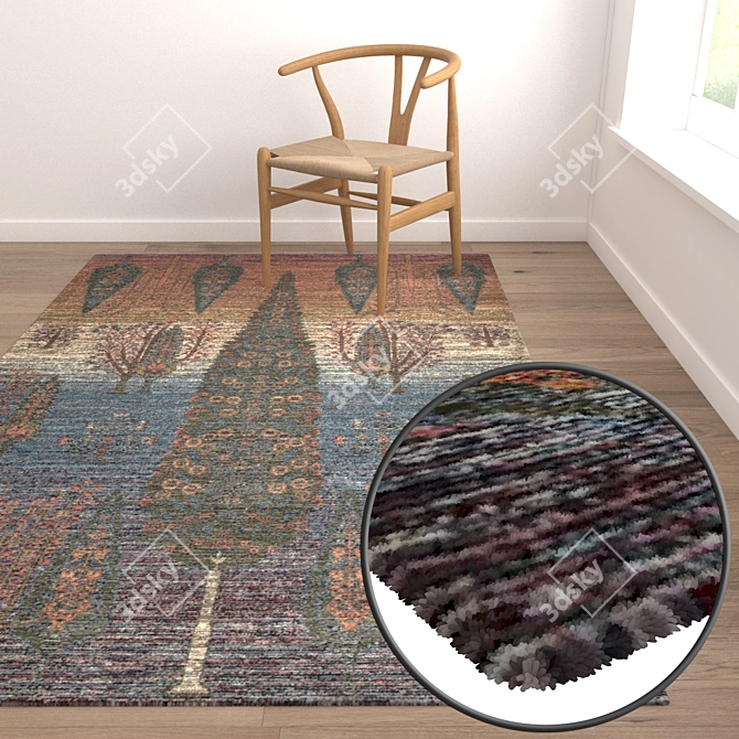 Versatile Carpets: Set of 3 High-Quality Textures 3D model image 5