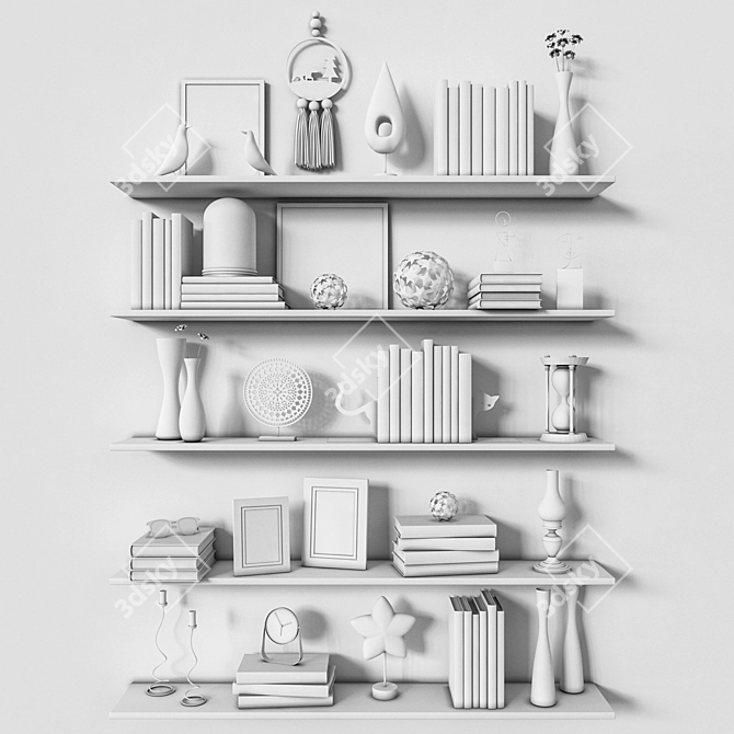 Versatile Shelves: 3D Max Format 3D model image 4