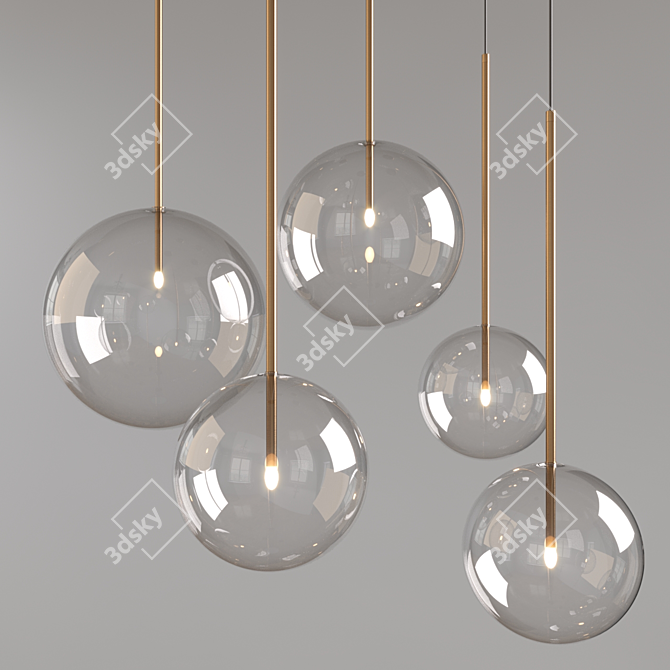 Scandi Pendant Lights - Sleek & Stylish 3D model image 2