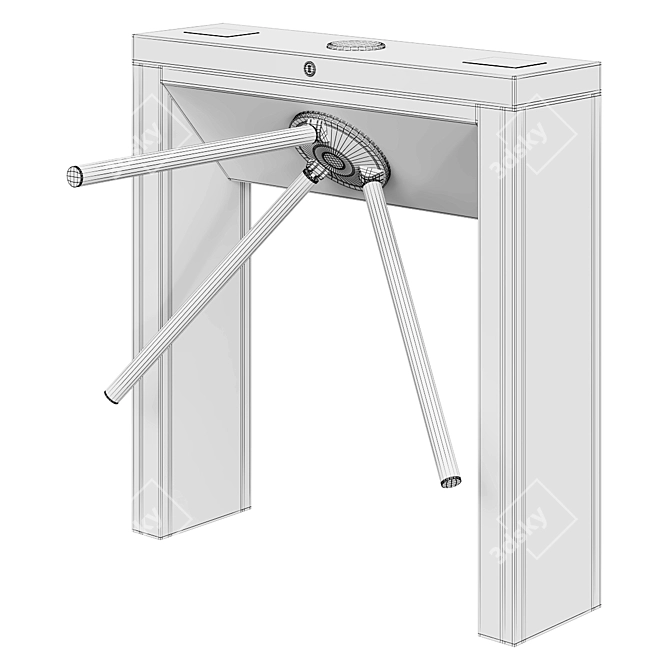 Sleek BLOKPOST Turnstiles: Modern Security Solution 3D model image 3