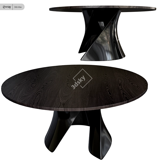 Minimalistic MDF Italia S Table 3D model image 1