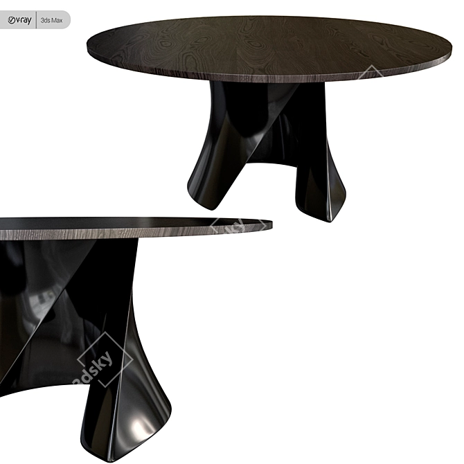 Minimalistic MDF Italia S Table 3D model image 2