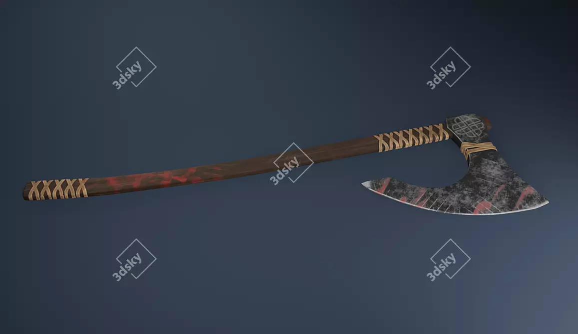 Legendary Viking Battle Ax 3D model image 2