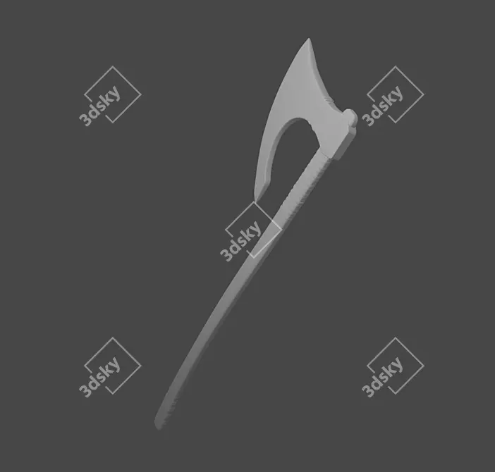 Legendary Viking Battle Ax 3D model image 4