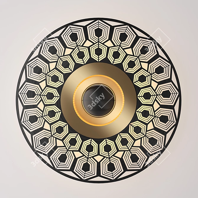 Nature-Inspired Brass Turtle Wall Light 3D model image 1