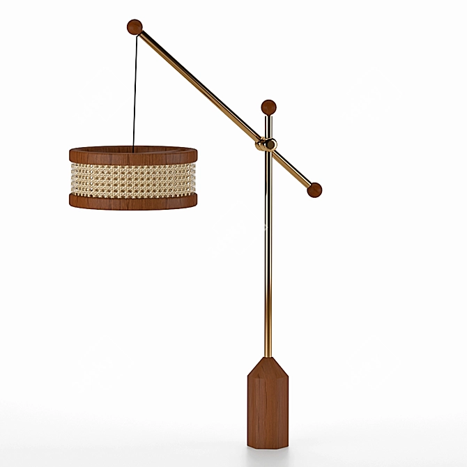 Elegant Hamilton Floor Lamp 3D model image 1