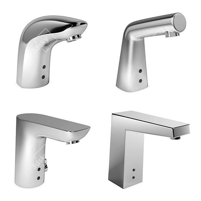 Modern Faucet Set: Oras Electra, Inspera XS, Hansa Loft & Electra 3D model image 1