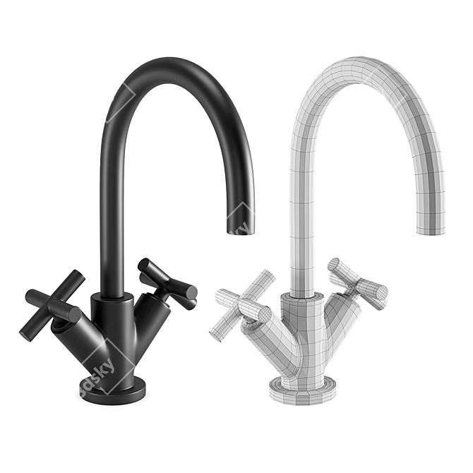 Premium Faucet Set Collection 3D model image 3