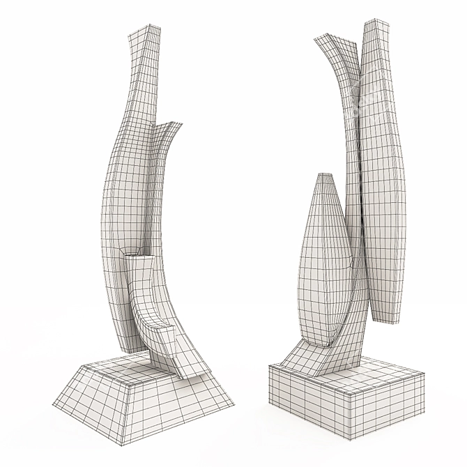 Abstract Sculptures Set: Modern Art Décor 3D model image 3