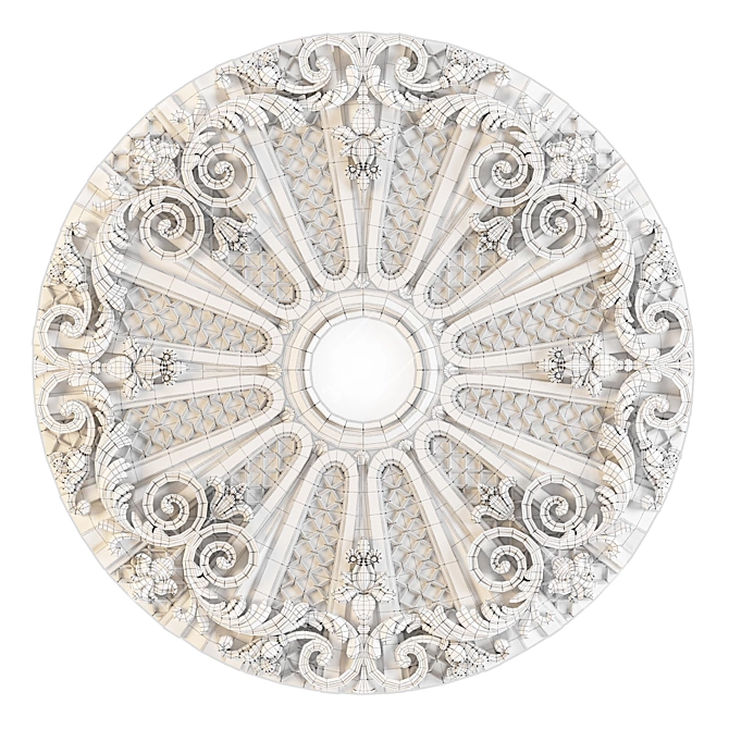 Elegant Rosette: Perfect Decor Accent 3D model image 3