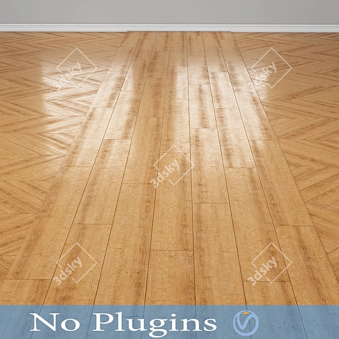 Classic Oak Wood Floor 3D model image 1