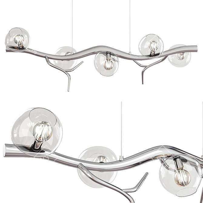 Elegant Ersa Linear Chandelier 3D model image 1