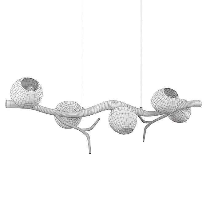 Elegant Ersa Linear Chandelier 3D model image 2