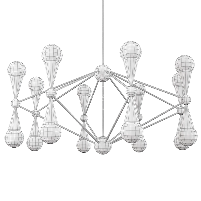 Caracas 16-Light Chandelier: A Radiant Masterpiece 3D model image 2