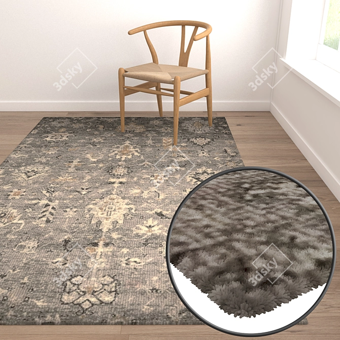 Versatile High-Quality Carpets Set 3D model image 5