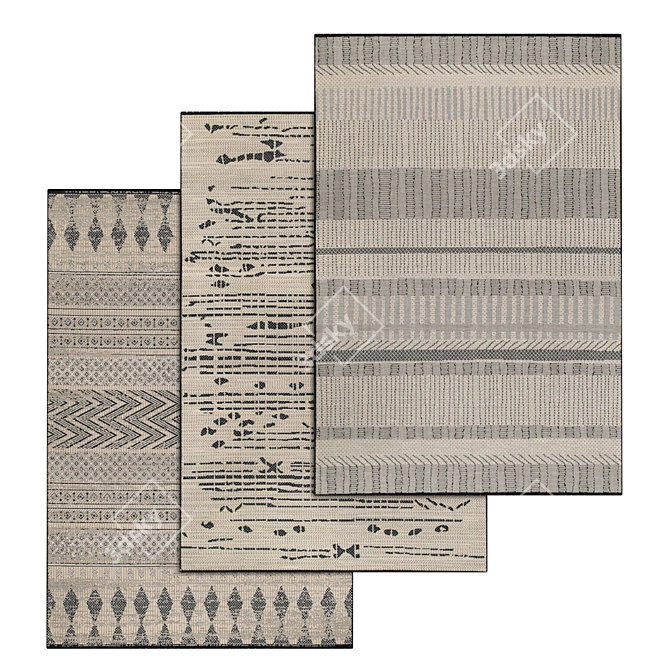 Premium Carpet Set: High-Quality Textures 3D model image 1