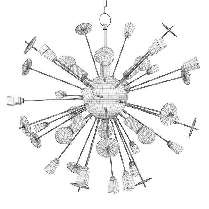 Elegant Liberty Chandelier 3D model image 2