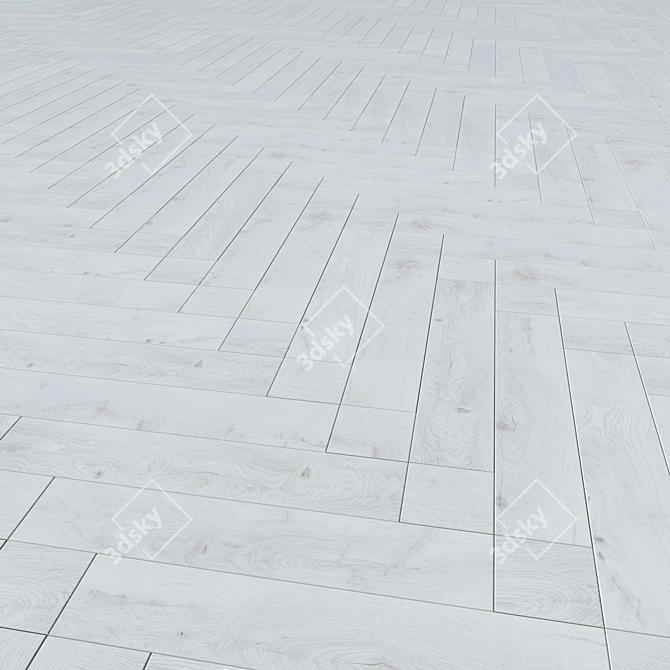 Versatile Laminate Flooring: 3 Unique Layouts & 7 Tile-like Textures 3D model image 2