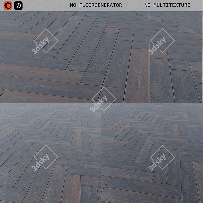 Versatile Laminate Flooring: 3 Patterns, 7 Tile Textures 3D model image 1