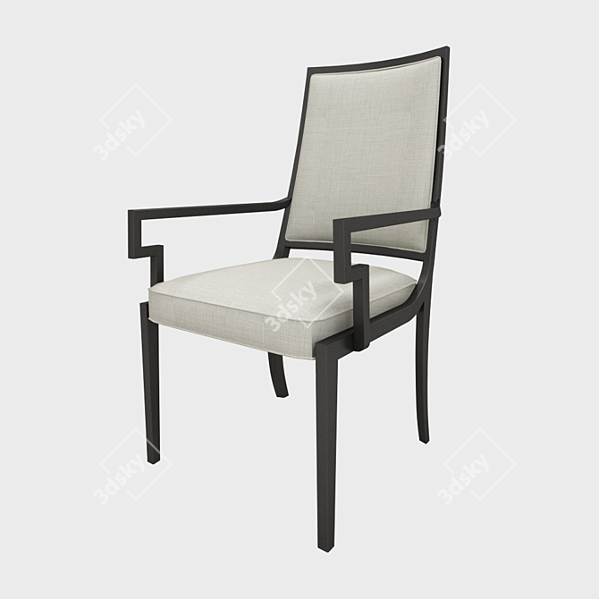 Elegant Chinese Chair 3D model image 1