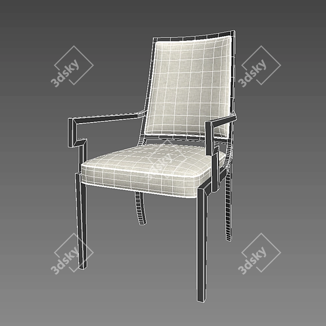 Elegant Chinese Chair 3D model image 3