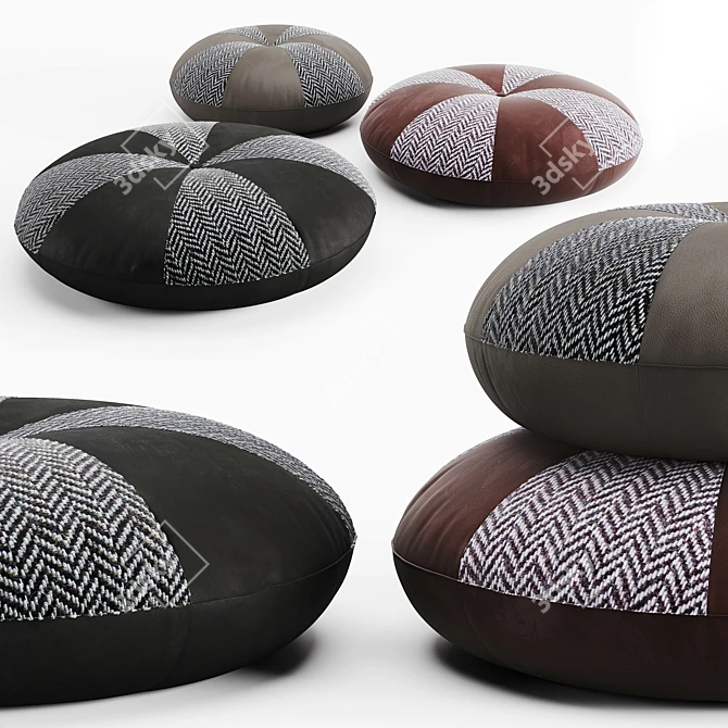 Echinoidea Ottoman: Stylish and Comfortable 3D model image 1