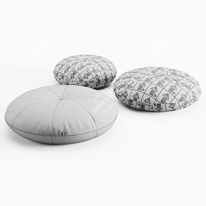 Echinoidea Ottoman: Stylish and Comfortable 3D model image 5