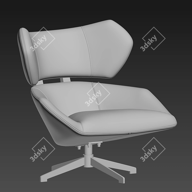 Elegant Camila Armchair Set 3D model image 2