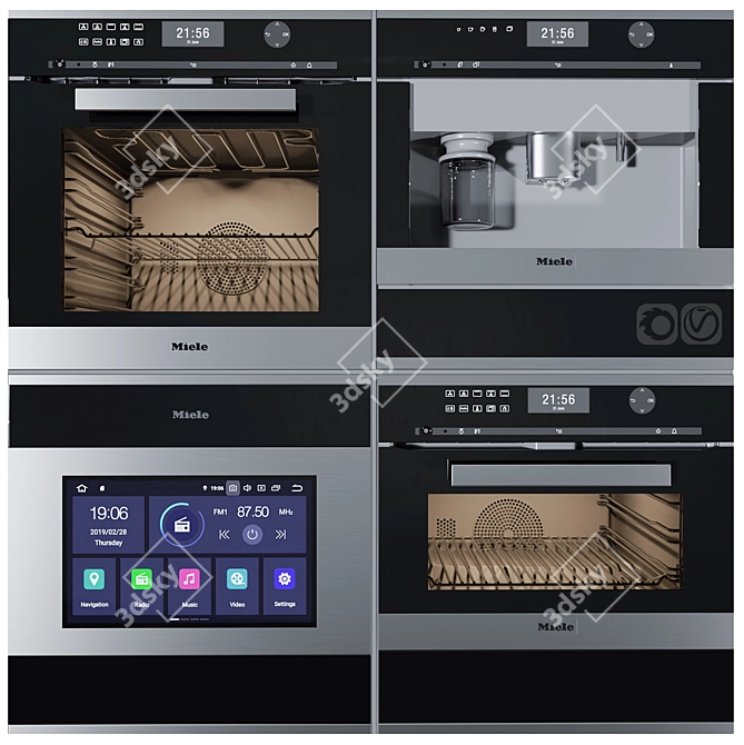 Efficient Compact Oven 3D model image 1