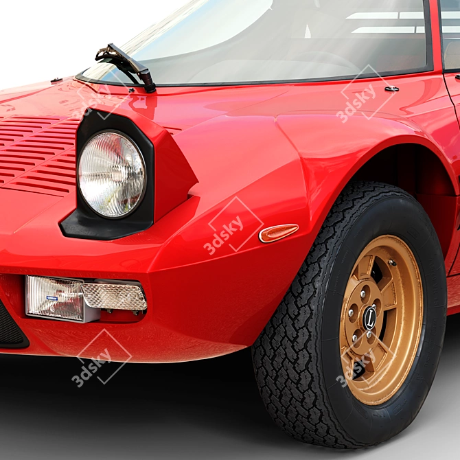 Classic Lancia Stratos HF: Iconic 1974 Design 3D model image 2