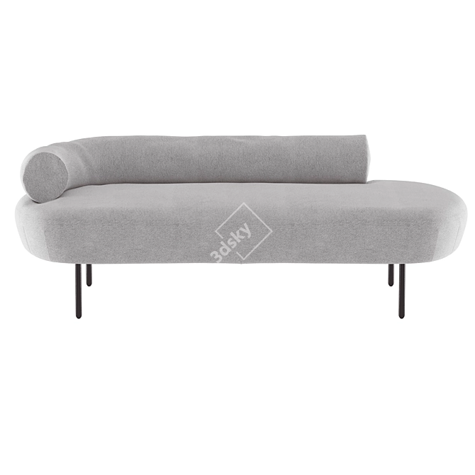 Adelaide Straight Sofa - Gray 3D model image 1