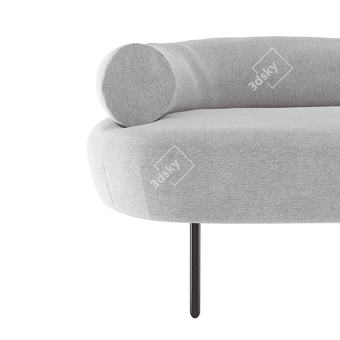 Adelaide Straight Sofa - Gray 3D model image 3