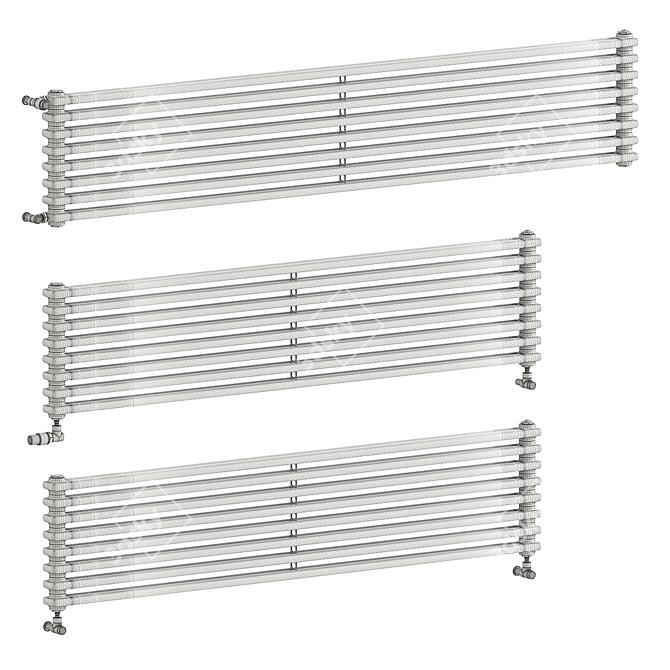 Elegant Zehnder Radiator Set 3D model image 2