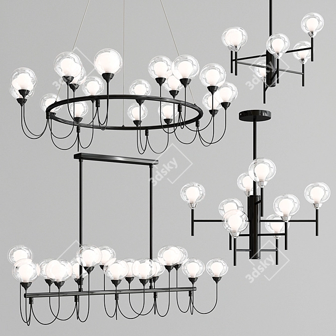 DeMarkt Bremen Chandelier: Elegance in Light 3D model image 1