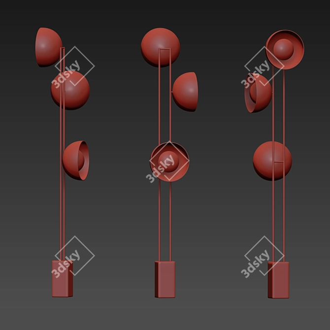 Sleek and Stylish Floor Lamp Collection 3D model image 2