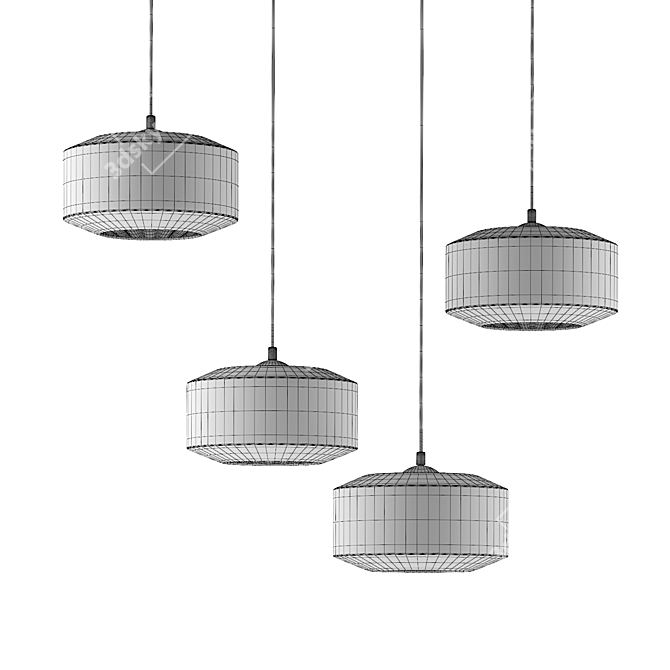 ODEON LIGHT BINGA Pendant Light 3D model image 2