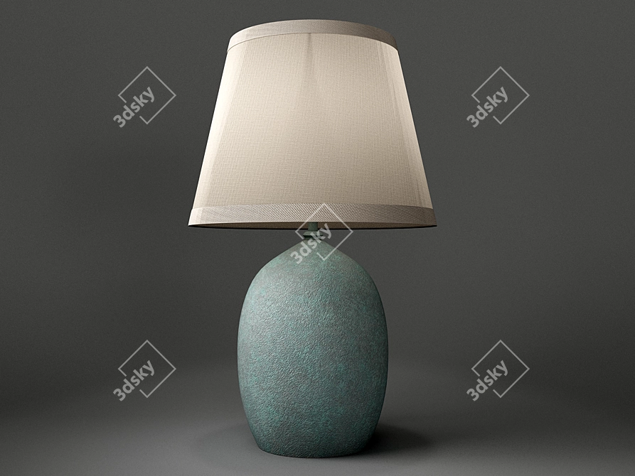 Elegant Glow: Textured Table Lamp 3D model image 1