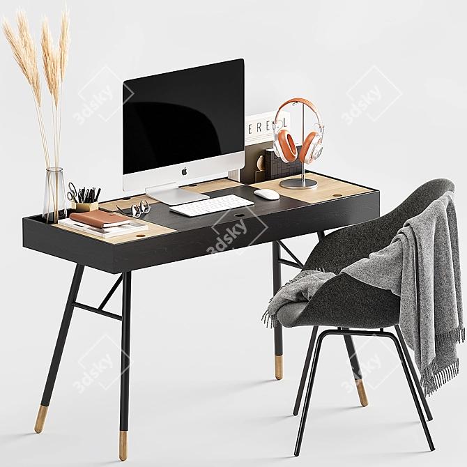 Stylish BoConcept Office Set 3D model image 1