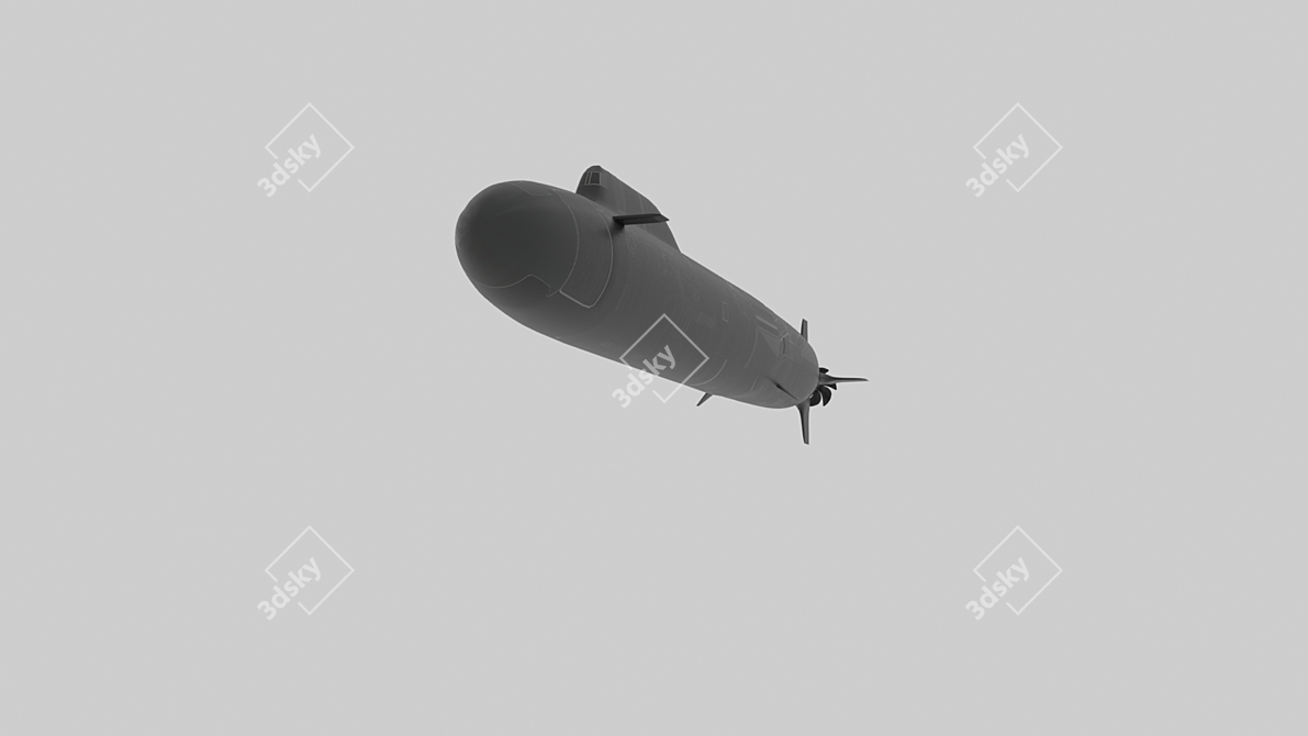 Russian Submarine YASEN 3D Model 3D model image 4