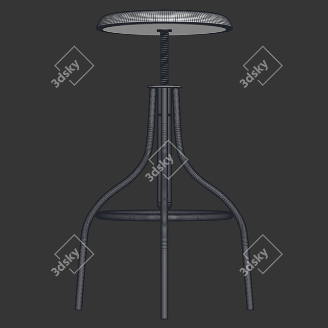 Kave Home Britney Steel Barstool 3D model image 3