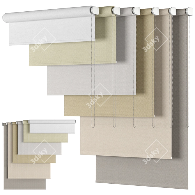 Utopia Roller Blind 27: Customizable Design 3D model image 1