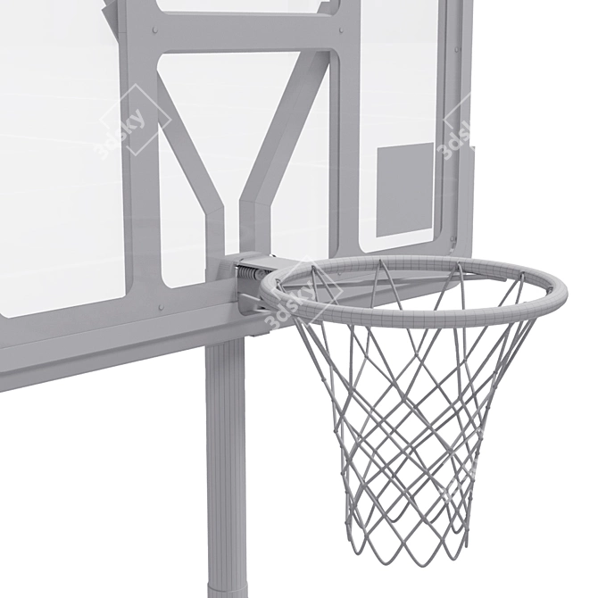 DFC ING44P3 Basketball Rack: Stationary Design 3D model image 3