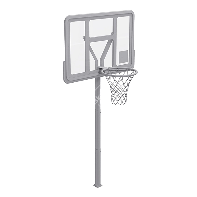 DFC ING44P3 Basketball Rack: Stationary Design 3D model image 4