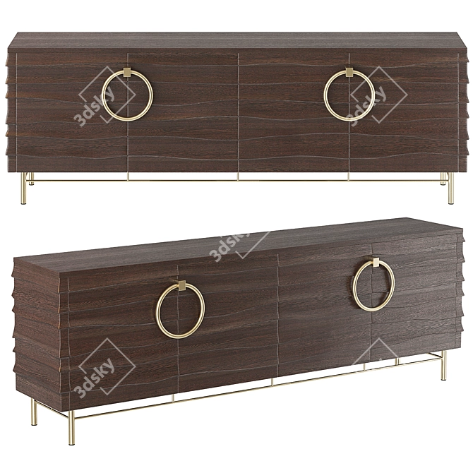 Emmemobili Slice: Elegant Wenge Sideboard 3D model image 1